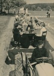 Bridgewater College, Tractors in the Homecoming parade, 1954 by Bridgewater College