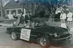 Bridgewater College, Ben F. Wade and Brydon Dewitt in the Homecoming Parade, 1984