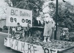Bridgewater College, Ernie the Eagle on the freshman class float at Homecoming, 1985 by Bridgewater College