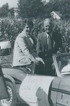 Bridgewater College, Lowell Miller and Peggy Miller riding in the Homecoming Parade, undated by Bridgewater College