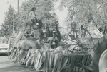 Bridgewater College, Homecoming Queen and Court on a parade float, 1973