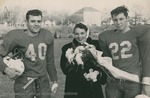Bridgewater College, Homecoming Queen Nancy Lee Hollar and football players, 1953 by Bridgewater College
