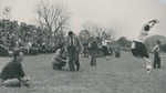 Bridgewater College, The sidelines and bleachers at a football game, probably 1950s by Bridgewater College