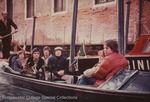 Bridgewater College, Photograph of an Interterm group in a gondola in Venice, 1979 by Bridgewater College