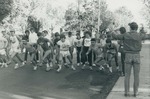 Bridgewater College students in a spring race, probably 1985 by Bridgewater College