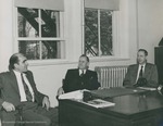 Bridgewater College, Photograph of Rufus D. King, President Warren D. Bowman and Dean John W. Boitnott, undated by Bridgewater College
