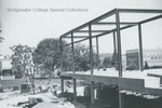 Bridgewater College, Kline Campus Center construction with the Alexander Mack Memorial Library and Bowman Hall in background, 1968 by Bridgewater College