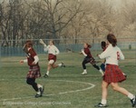 Bridgewater College, Lacrosse action photograph of player Nicki Keeney in a match vs Guilford College, 21 March 1993 by Bridgewater College