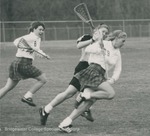 Bridgewater College, Lacrosse action photograph of player Nicki Keeney, Spring 1992 by Bridgewater College