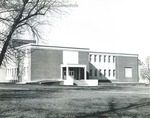 Bridgewater College, Alexander Mack Memorial Library front, circa 1963 by Bridgewater College
