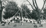 Bridgewater College, Photograph of dancers with the maypole and the May Court, 1965 by Bridgewater College