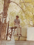 Bridgewater College, Photograph of the dunking booth at the May Day festival, 1971