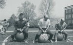 Bridgewater College, Men in the Kangaroo Ball race at the May Day festival, 1971