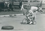 Bridgewater College, Tricycle racing at May Day, 1977 by Bridgewater College