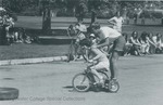 Bridgewater College, Tricycle racing at May Day, possibly late 1970s by Bridgewater College
