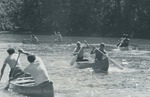 Bridgewater College May Day canoe races, 1977