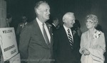 Bridgewater College, Former Governor Mills E. Godwin Jr., Senator Harry F. Byrd Jr. and Helen Obenshain at the Richard D. Obenshain Dinner, Sept 1981 by Bridgewater College