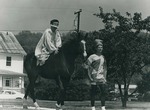 Bridgewater College, Dan Legge (photographer), Photograph of Kim Betts and John Pifer in a May Day skit, 1969 by Dan Legge