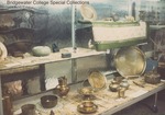 Bridgewater College, Display case of Indian artifacts collected by Ethel Roop and others, undated by Bridgewater College
