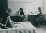 Bridgewater College, Female students in a residence hall room, December 1969 by Bridgewater College