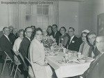 Bridgewater College Class of 1931 and possibly spouses dining in reunion, 1961