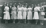 Bridgewater College, Group portrait of some members of the Class of 1959 and partners in reunion, 1960