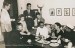 Bridgewater College, Photograph of international students with Nell Kersh Boitnott, second from right, 1950s by Bridgewater College