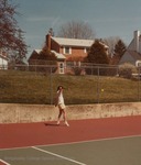 Bridgewater College, Photograph of a tennis player, April 1985 by Bridgewater College