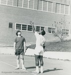 Bridgewater College, Gary Walter (photographer), Photo of Carlyle Whitelow instructing a student in tennis, undated by Gary Walter