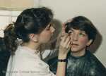 Bridgewater College, Photograph of makeup application for the play "The Clown Who Ran Away", 1987 by Bridgewater College