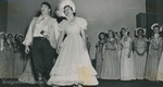 Bridgewater College, Photograph of a Pirates of Penzance scene, probably the Glee Club in 1952