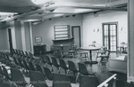 Bridgewater College, Photograph of the seating and set for Outward Bound in the Cole Hall Basement, 1981