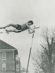 Bridgewater College, Ed Novak (photographer), photograph of an athlete pole vaulting, undated by Ed Novak