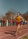 Bridgewater College, Photograph of Jerry Crouse running track or cross country, 1970s by Bridgewater College