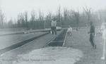 Bridgewater College, C. Dudley (photographer), snapshot of Keith Howard jumping, circa 1982 by C. Dudley