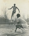 Bridgewater College, Photograph of Duane Harrison jumping, undated by Bridgewater College