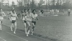 Bridgewater College, Photograph of runners on the track, Spring 1984 by Bridgewater College