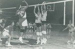 Bridgewater College, Photograph of a BC vs Sweet Briar College volleyball game, undated by Bridgewater College